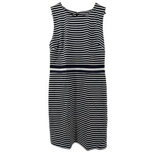 Draper James Women S Sleeveless Striped Pointe Sheath Dress Navy White‎ NWT